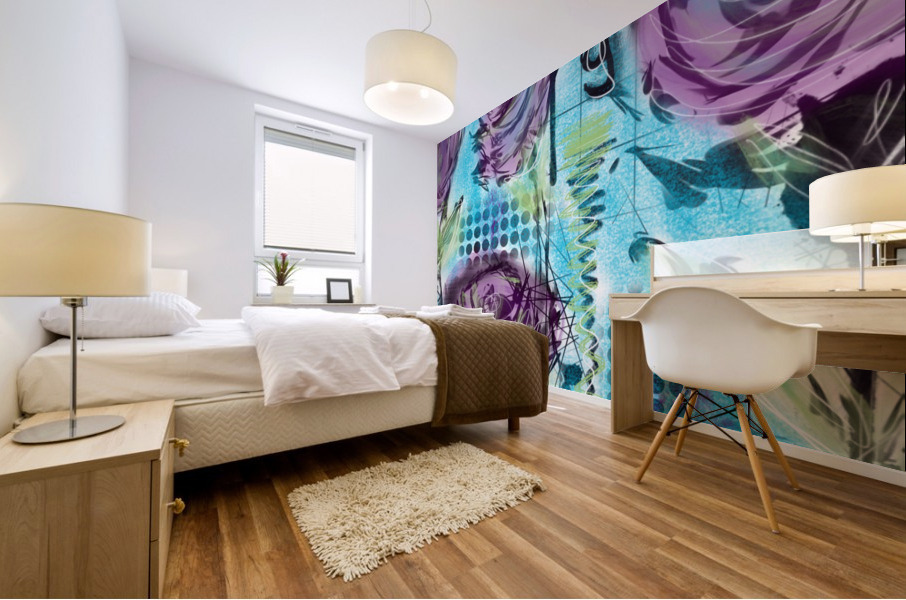 Purple Rose Mural print