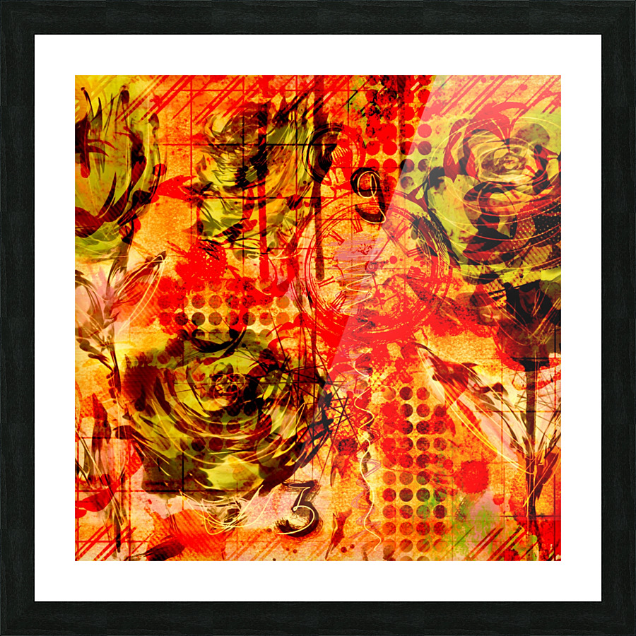 Orange Rose Picture Frame print