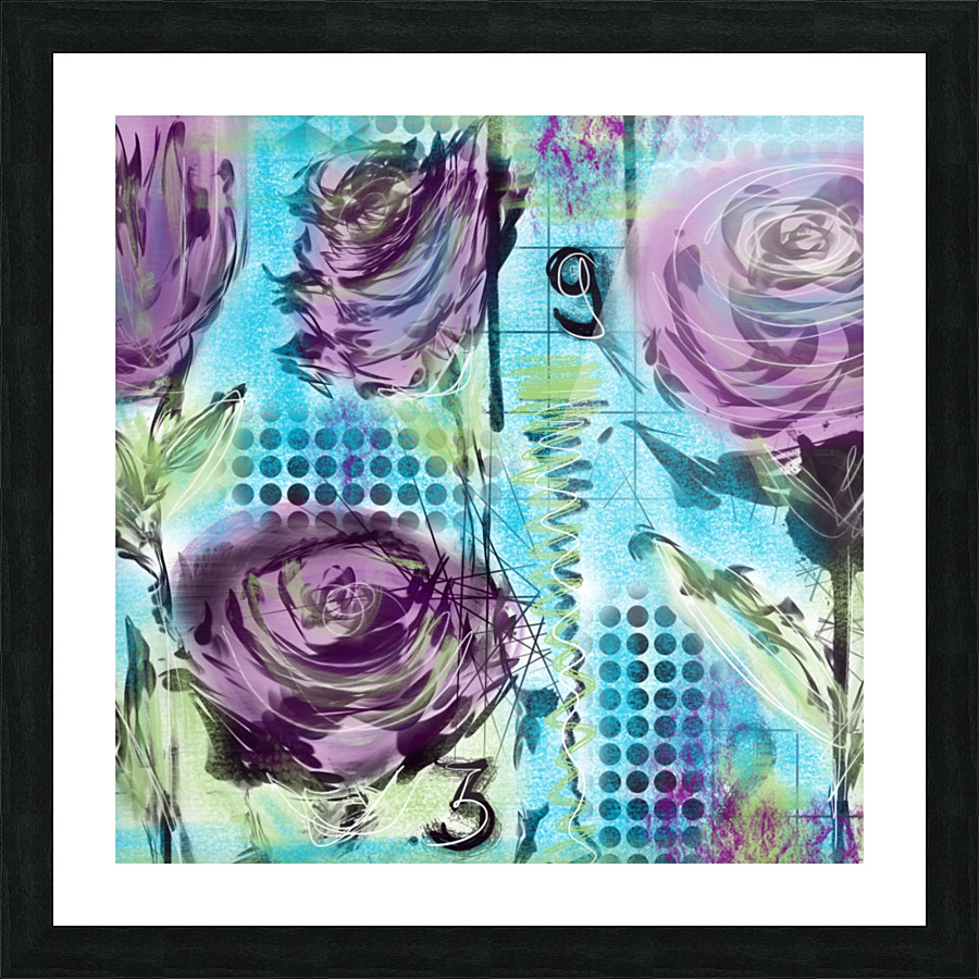 Purple Rose Picture Frame print