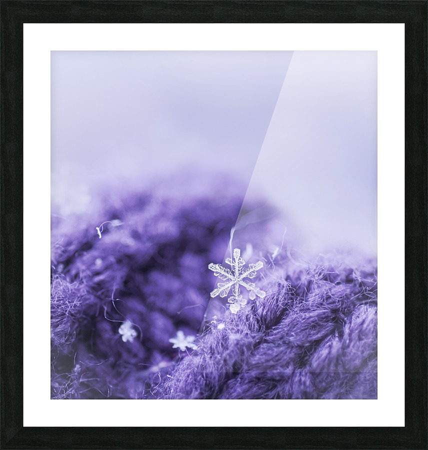 Purple Snowflakes Picture Frame print