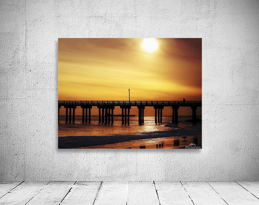 Gold Sunset Over Bridge Wall Preview