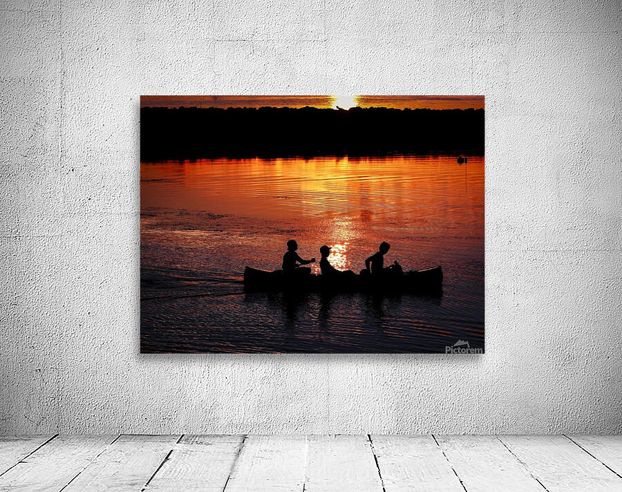 Sunset Canoe Wall Preview