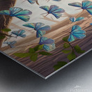 high above the forest floor bathed in the warm gl Metal print