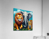 Flux Dev A vibrant mosaic artwork featuring a dyn Acrylic Print