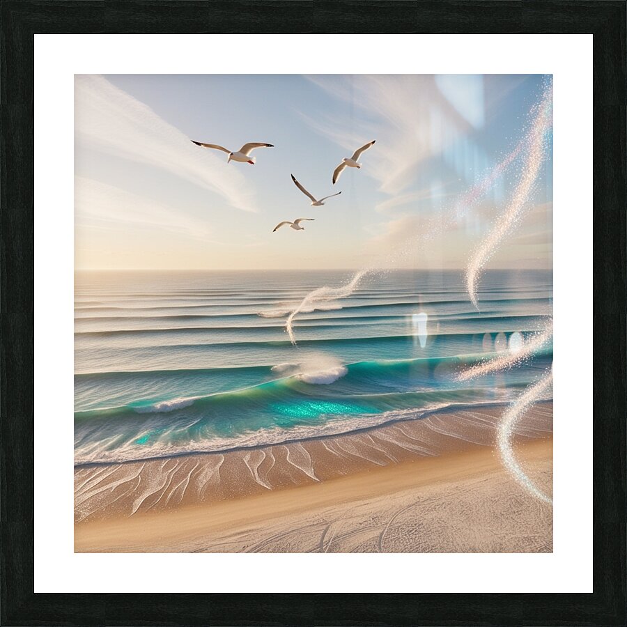 Leonardo Phoenix 09 A serene aerial view of a pic Picture Frame print