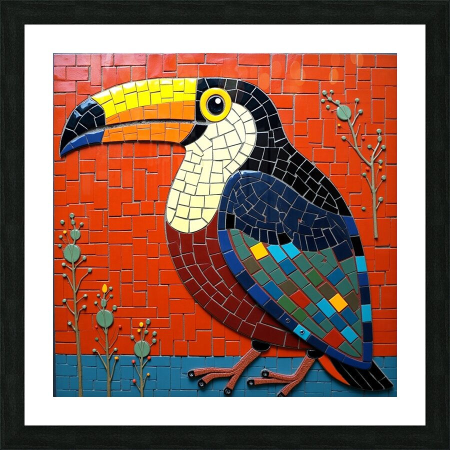 Flux Dev A vibrant intricately arranged mosaic de Picture Frame print