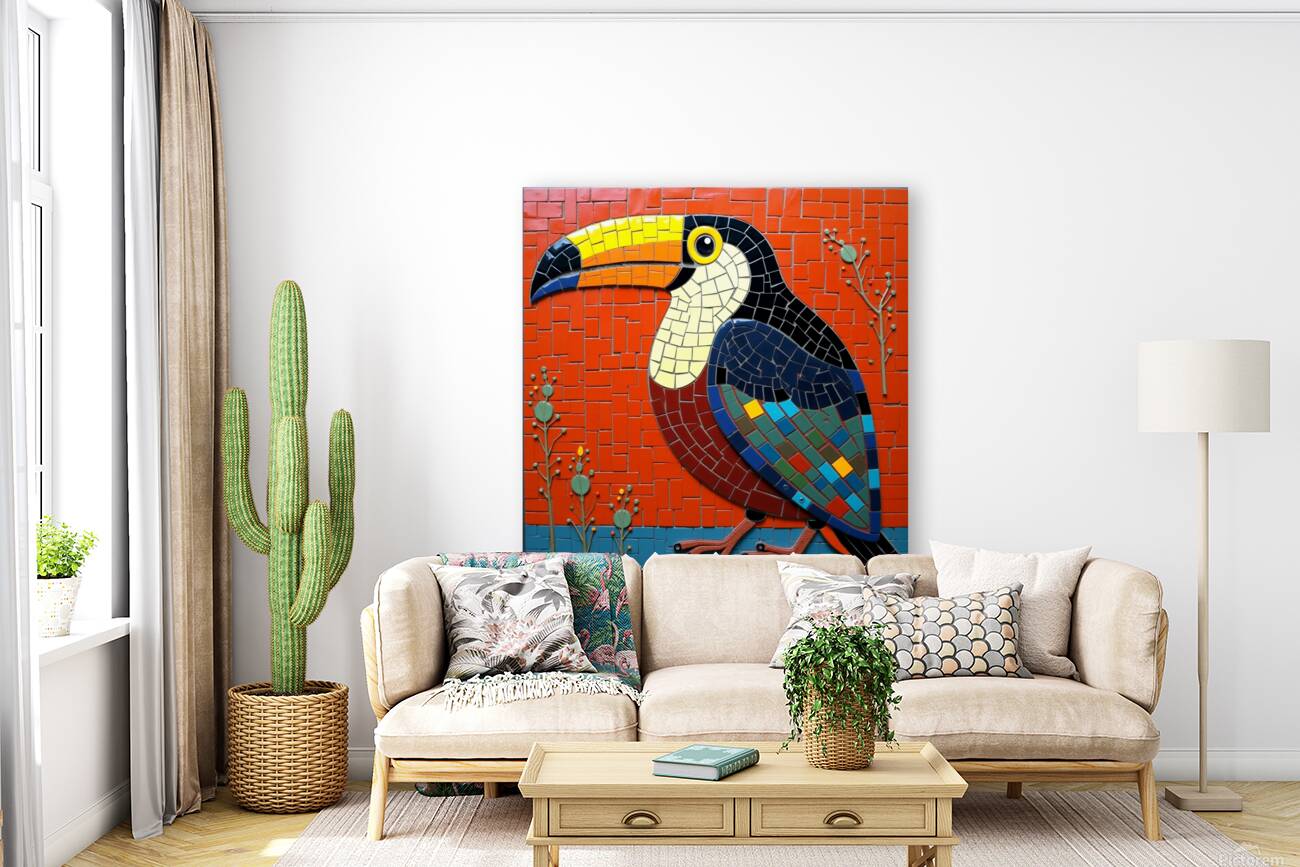 Flux Dev A vibrant intricately arranged mosaic de Reproduction