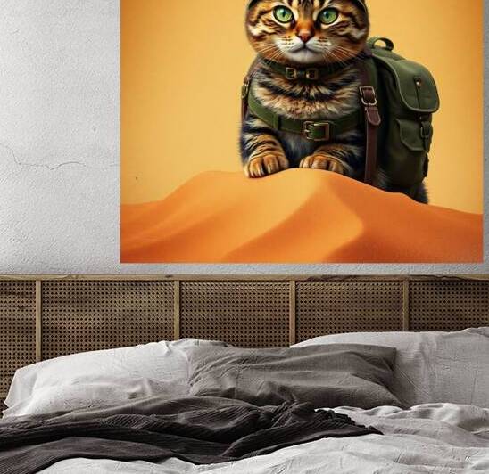 Flux Schnell A majestic camouflaged cat with pier by Asmaya