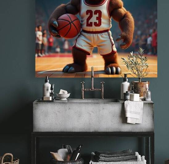 Flux Dev A muscular basketball player with the he by Asmaya