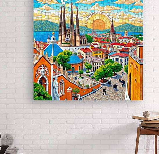Flux Schnell Vibrant mosaic artwork depicting the by Asmaya