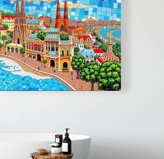 Flux Schnell Vibrant mosaic artwork depicting the by Asmaya