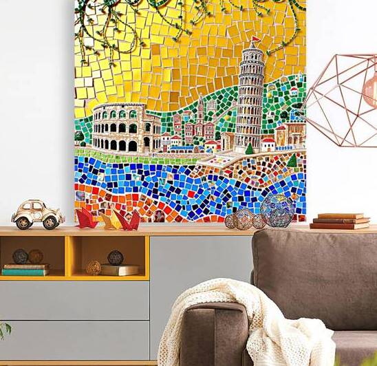 Flux Schnell A vibrant mosaic artwork depicting t by Asmaya