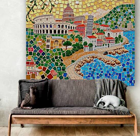 Flux Schnell A vibrant mosaic artwork depicting t by Asmaya