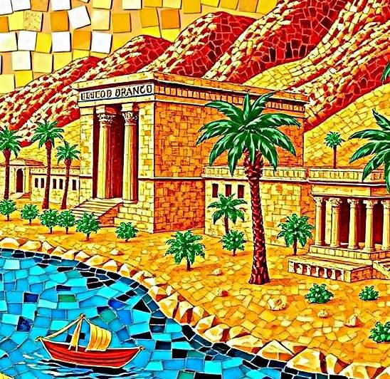 Flux Schnell A vibrant mosaic artwork depicting t by Asmaya