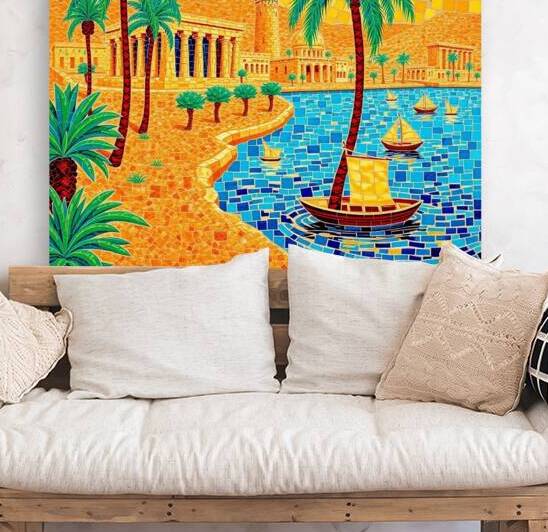 Flux Schnell A vibrant mosaic artwork depicting t by Asmaya