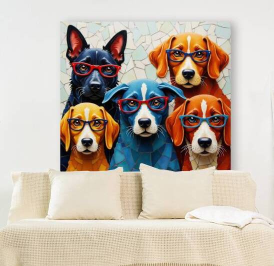 Flux Dev A vibrant and whimsical mosaic artwork f by Asmaya