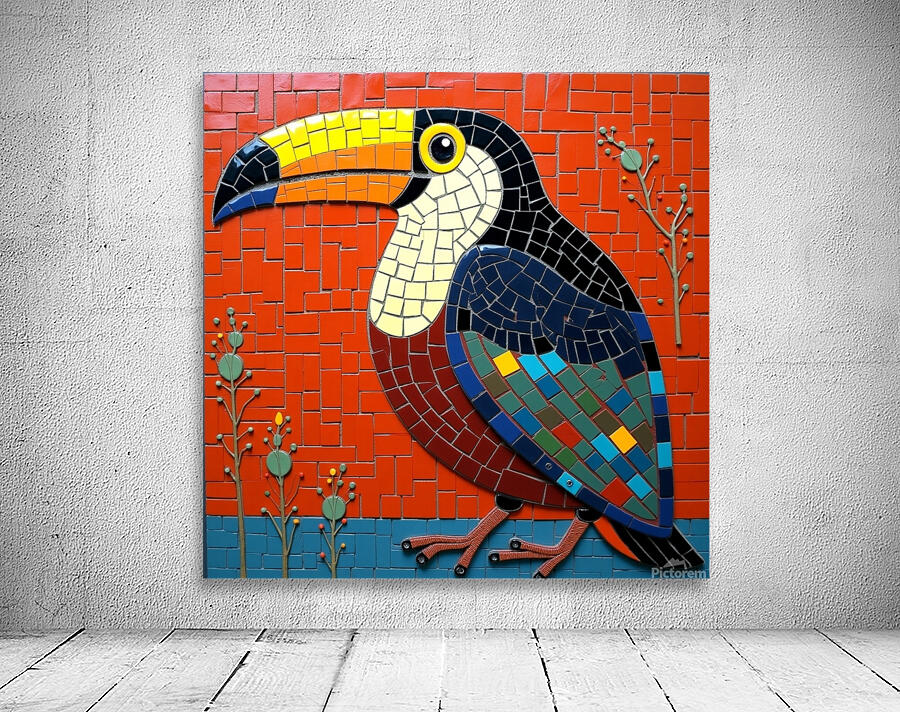 Flux Dev A vibrant intricately arranged mosaic de Wall Preview