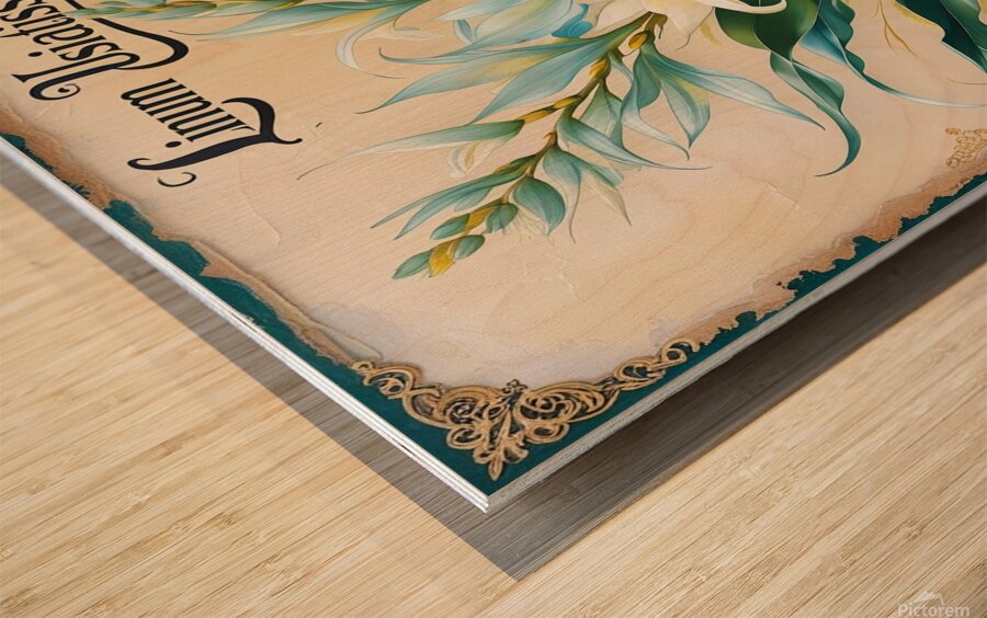 Leonardo Phoenix 10 A stunning mosaic art piece f Wood print