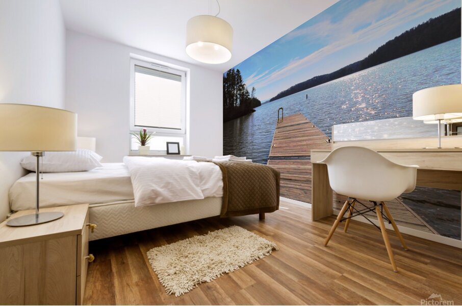Dock by the water Mural print