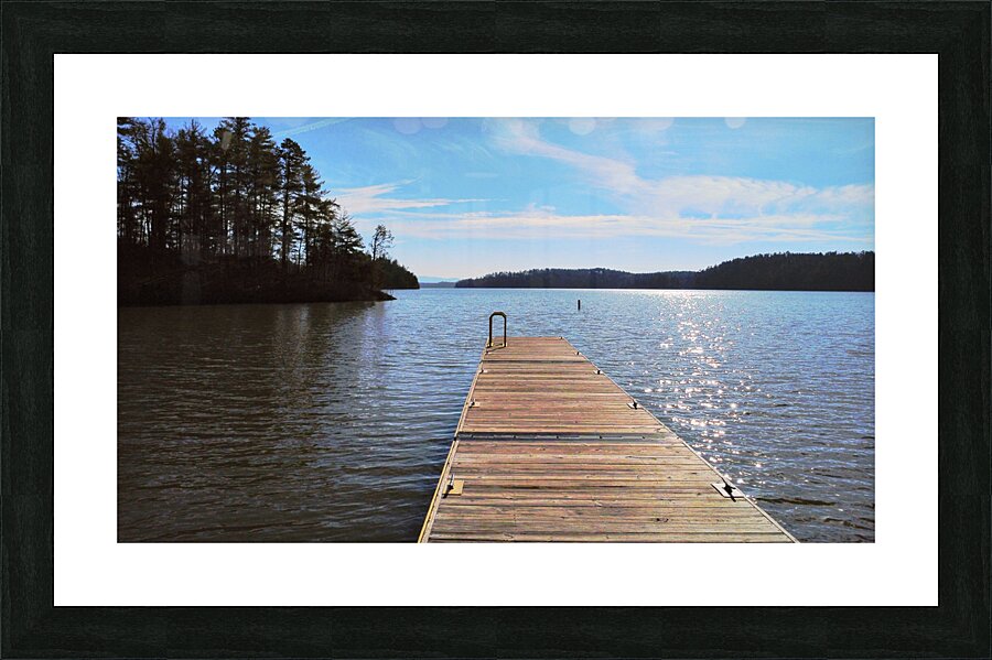 Dock by the water Picture Frame print