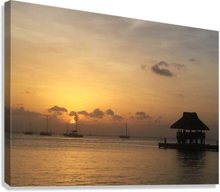 Isla Mujeres Sunset Canvas Print