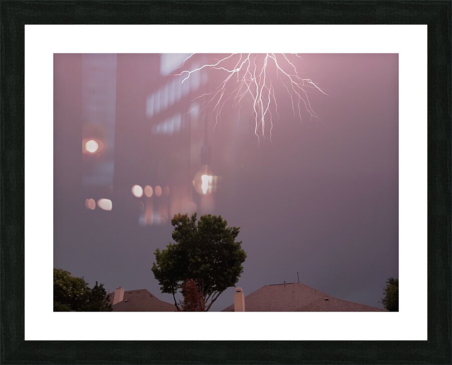 Stormy Texas Night Picture Frame print