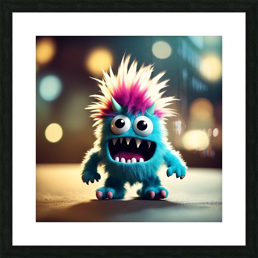 Monsterville Monsters: Mohawk Picture Frame print