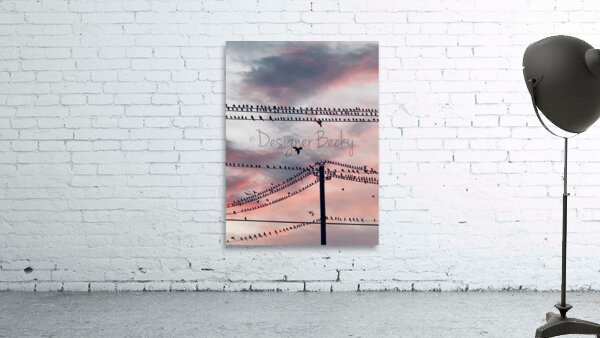 Birds on a Wire Wall Preview