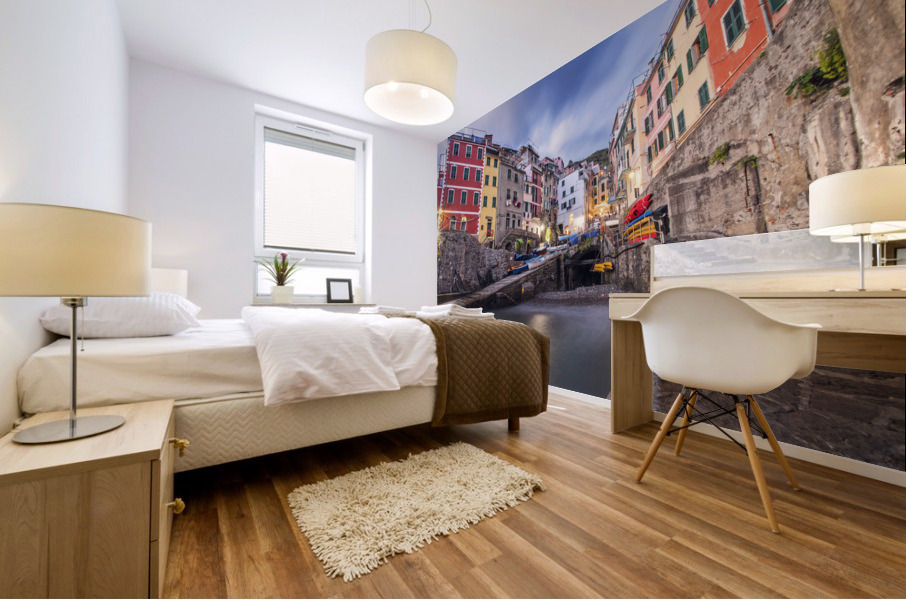 riomaggiore at night Mural print