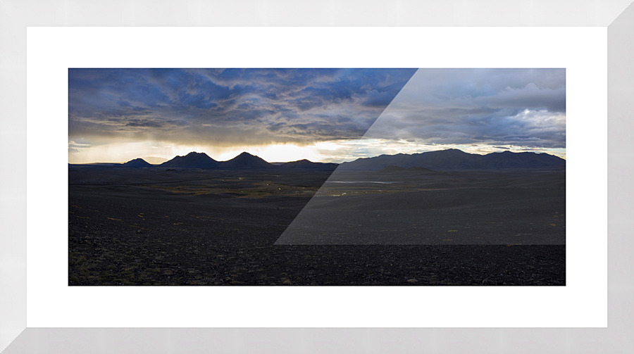 volcanic lands Picture Frame print