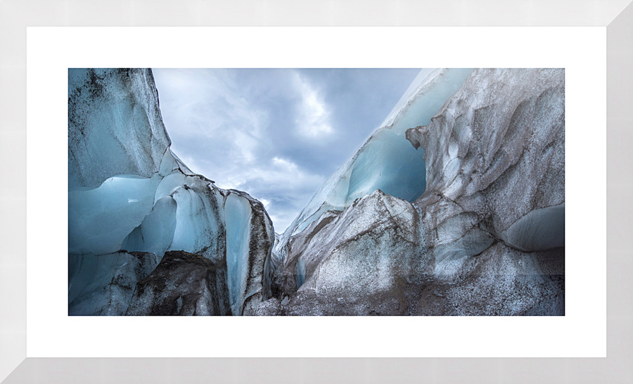 glacier ice Picture Frame print