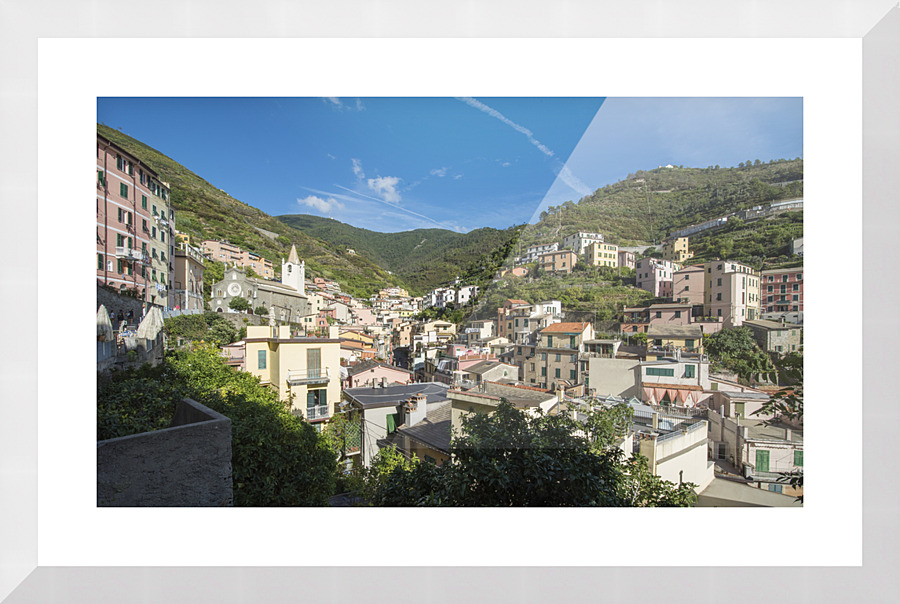 riomaggiore hills Picture Frame print
