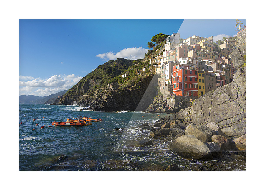 Riomaggiore day time Picture Frame print