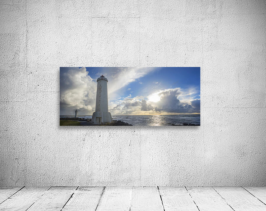 lighthouse sunset Wall Preview