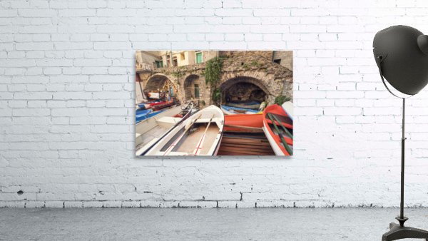 riomaggiore boats Wall Preview