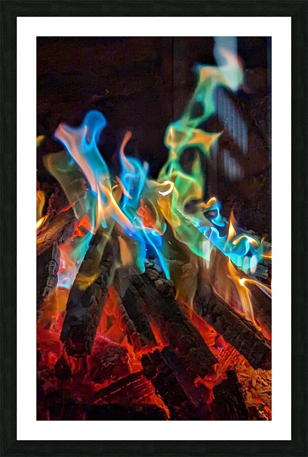 Flames 2 Picture Frame print