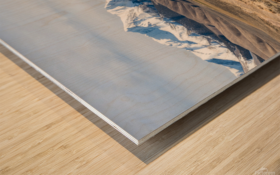 Snow Caps Slow Claps Wood print