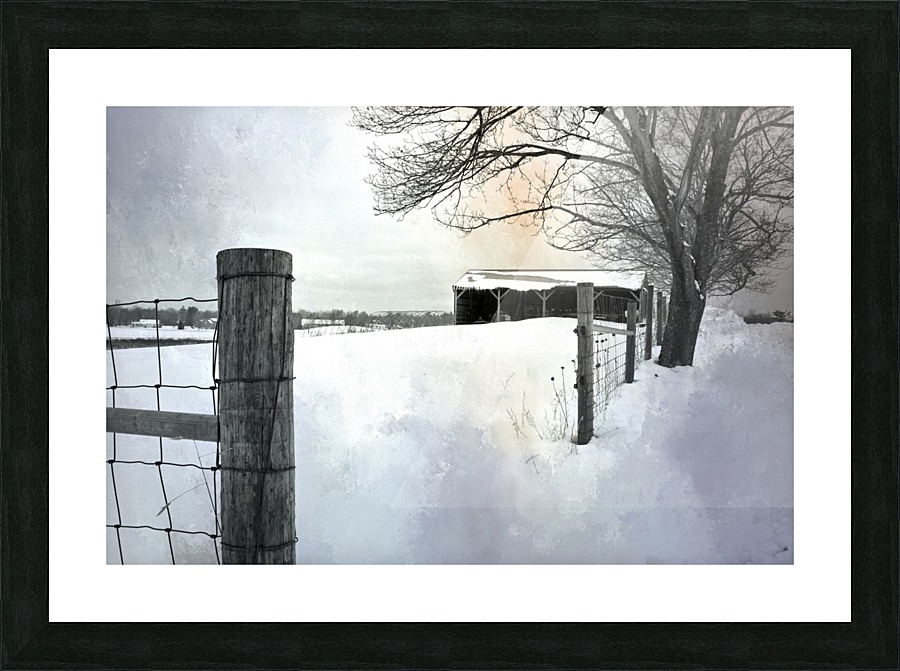 Winter Farm    Picture Frame print