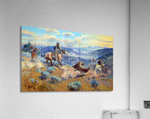 Cowboys Capturing A Bear Acrylic Print