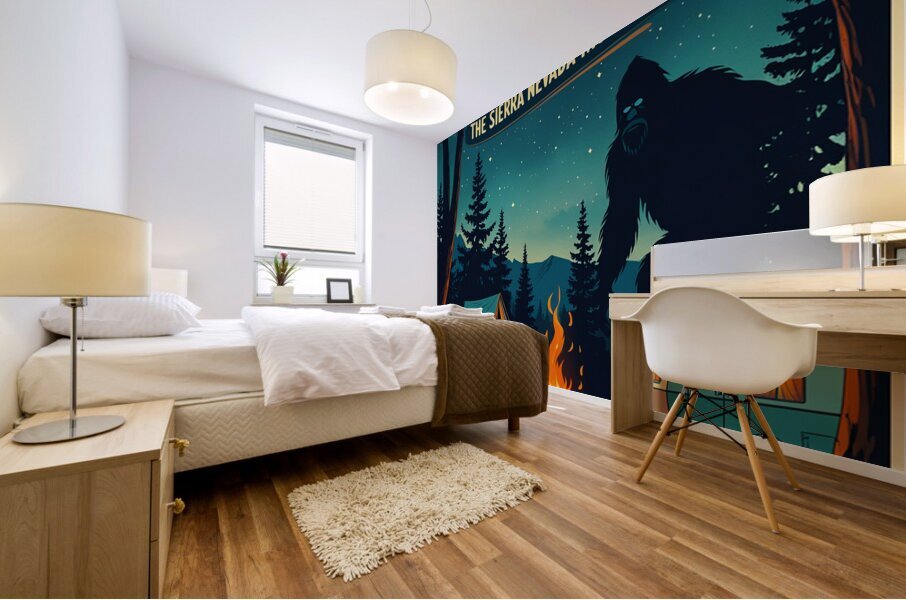 Bigfoot Camping Ground Mural print