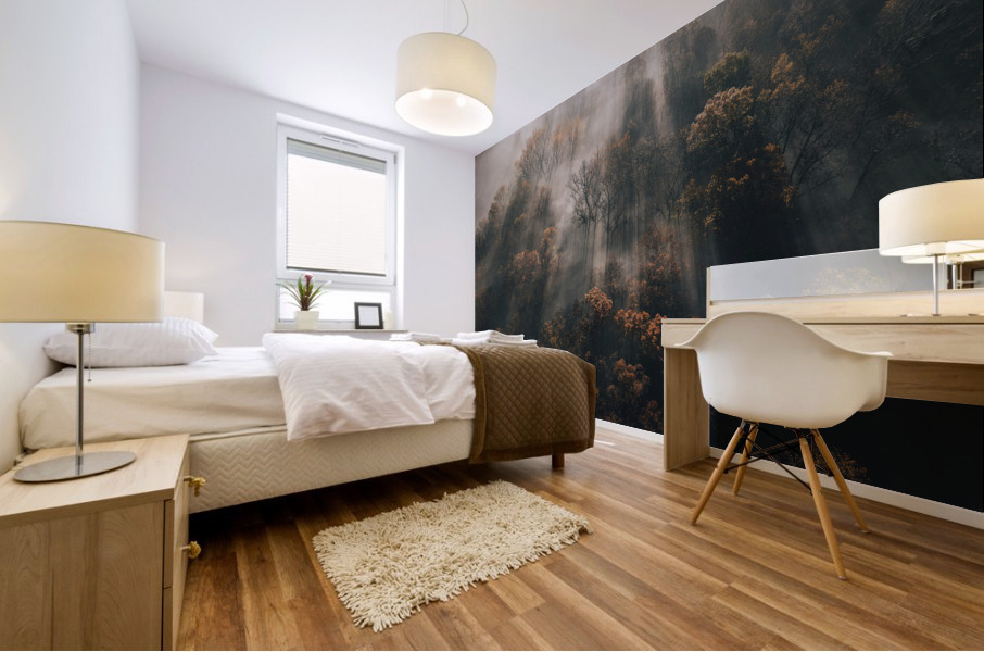 Forest Light Ray Mural print