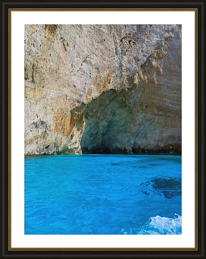 Blue Caves Elaties Greece Picture Frame print