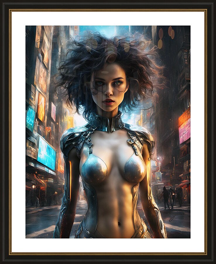 Artificial intelligence Girl Picture Frame print