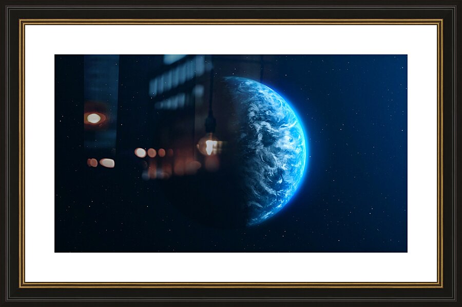Darkside Of The Earth Picture Frame print
