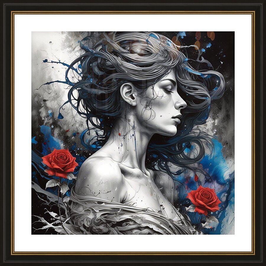Fantasy Celestial Woman Picture Frame print