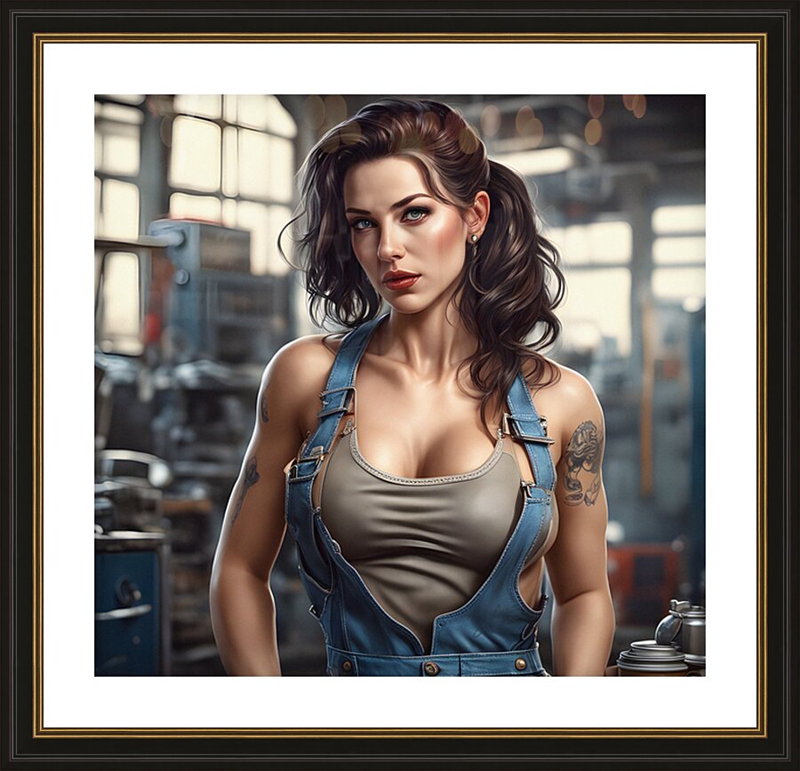 The Lady Mechanic Picture Frame print