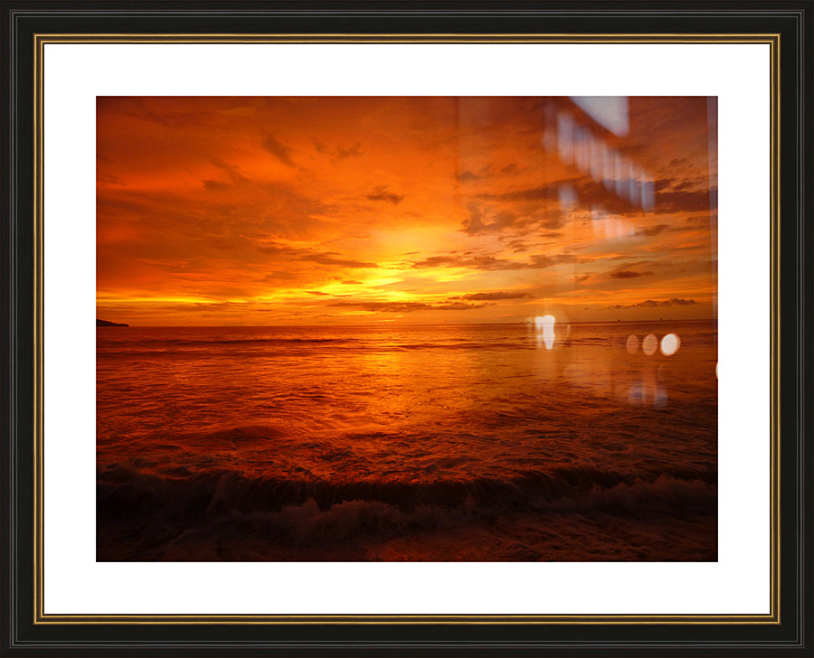 Beautiful Sunset Beach Picture Frame print