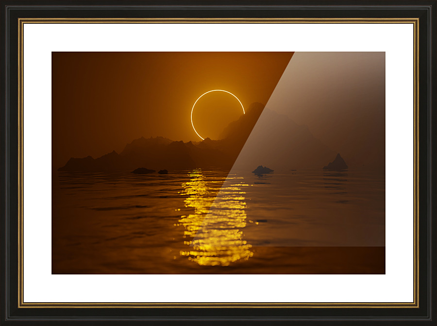 Solar Eclipse Photography Picture Frame print