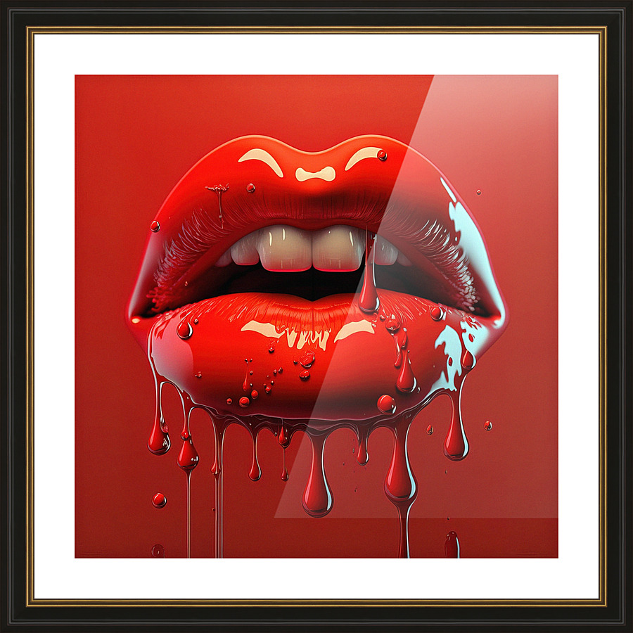 Red Lips Art Picture Frame print