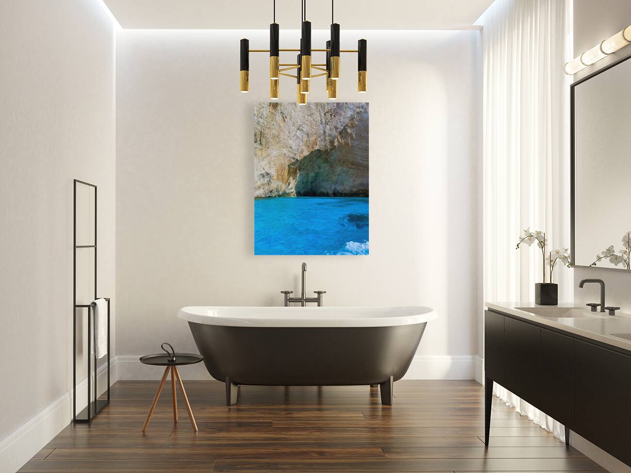 Blue Caves Elaties Greece Reproduction